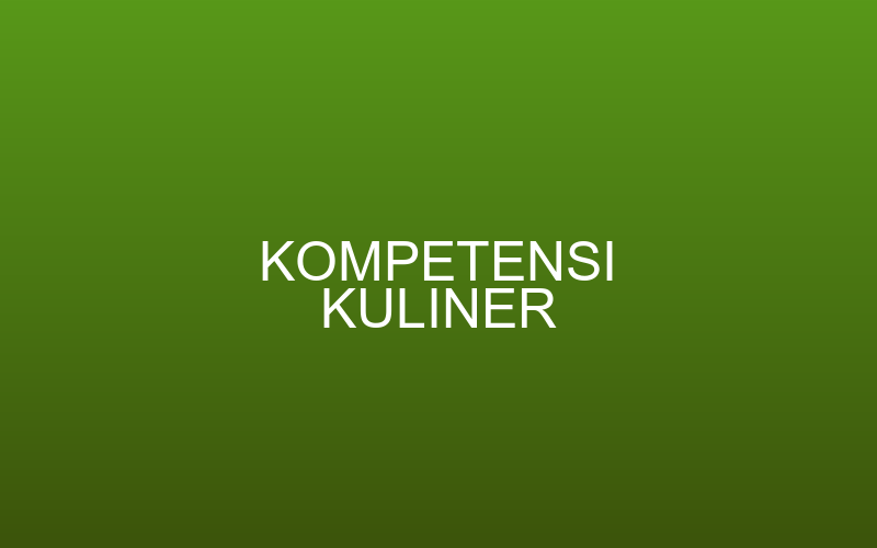 Kompetensi KULINER